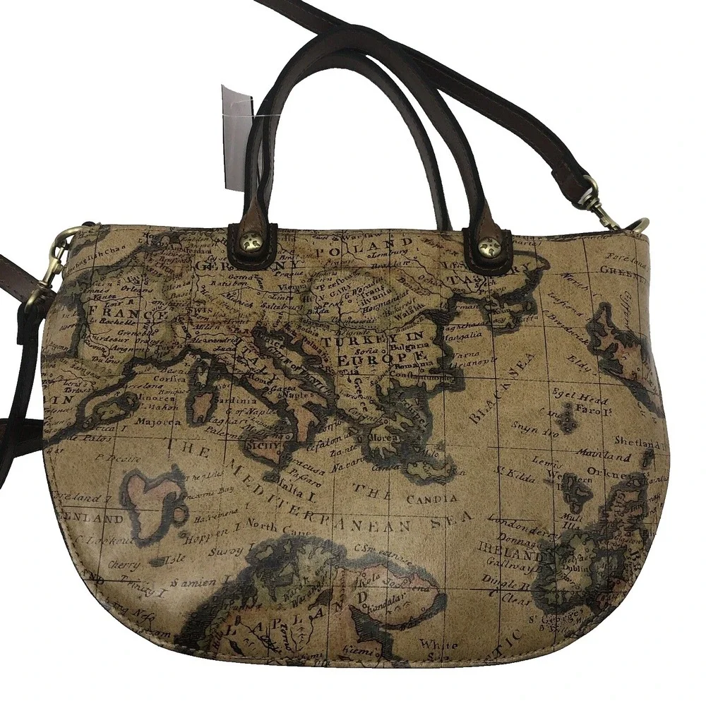 Patricia Nash Tote Bag Fairfold Signature World Print‎ CrossBody Strap
